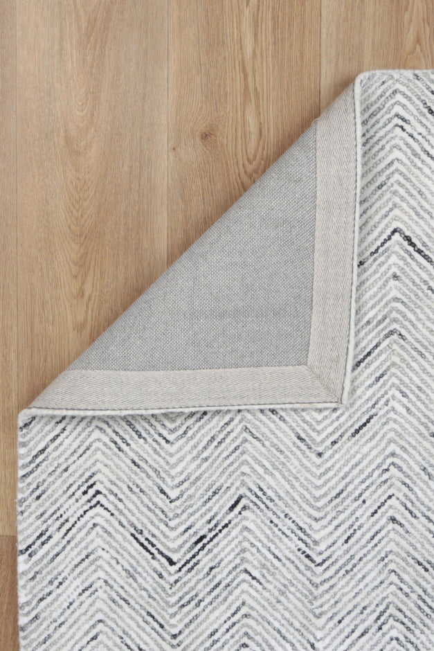 Astrid Herringbone Grey Rug