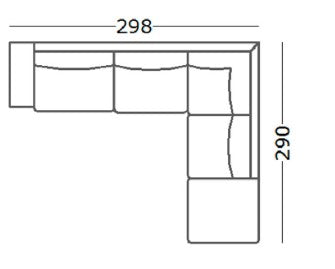 Kelly 4 Seater+1 Arm Sofa